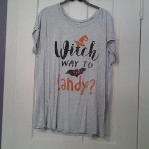 Gray Halloween Graphic Tee ... Size XL ... NWT!